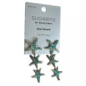New! Sugarfix By Baublebar Star Struck Starfish Earrings